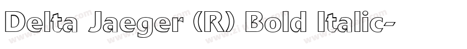 Delta Jaeger (R) Bold Italic字体转换